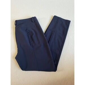 J.Crew Ruby Full-Length Pant Navy Blue High Rise Bi-Stretch Trousers Womens 12